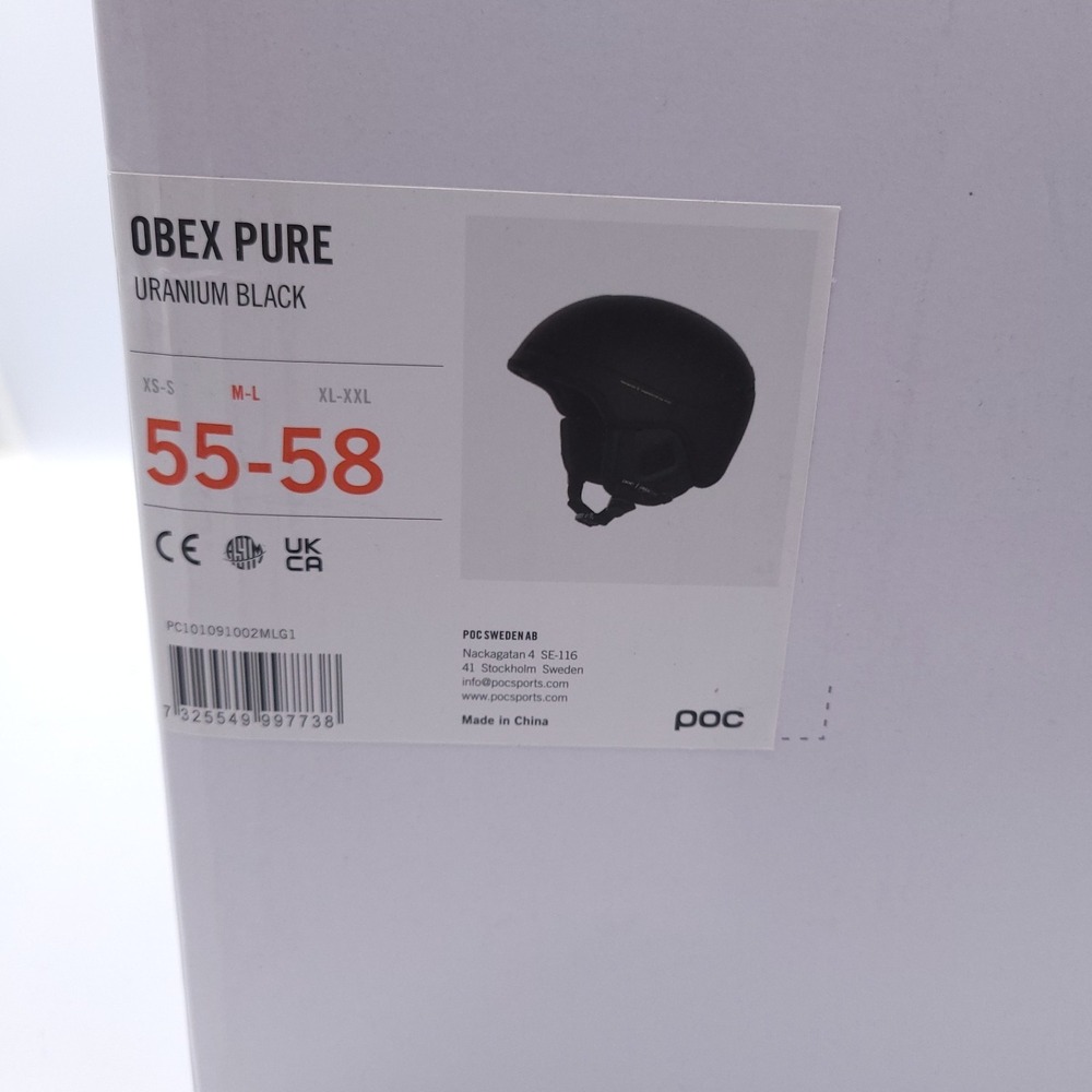 POC Obex Pure Ski Helmet Size M-L 55-58 Uranium Black Ski Snowboard - Picture 2 of 7
